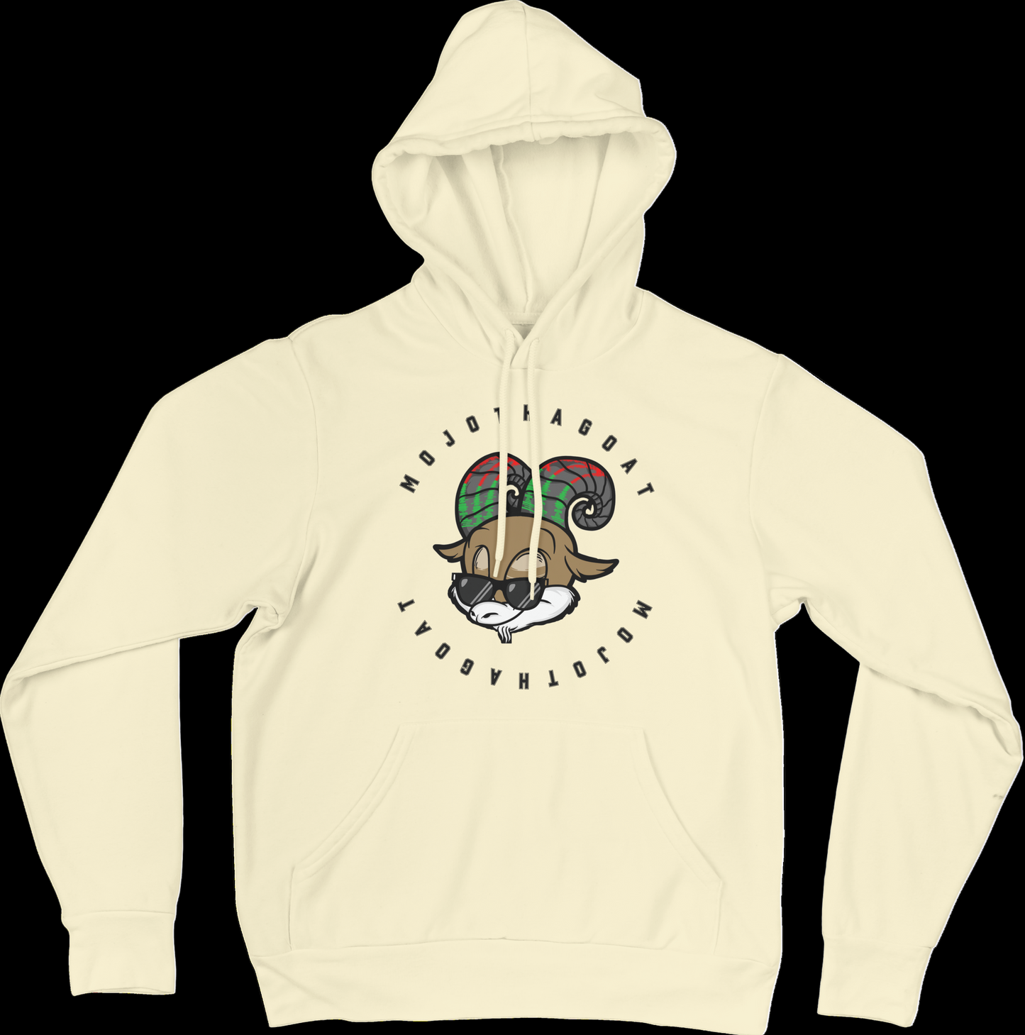 Around the World "MOJOTHAGOAT" Comfortable Hoodie ~ Original Black Letters